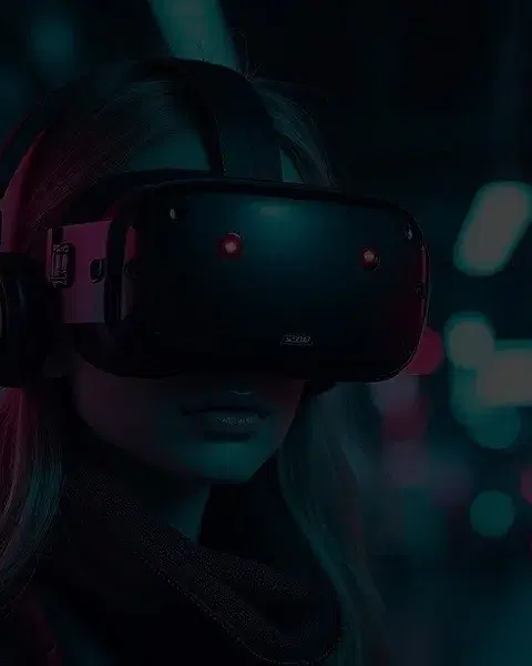 A fan watching in a VR headset